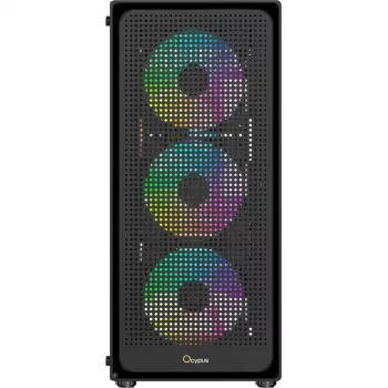 Ocypus Gamma C50 ARGB nero case con vetro temperato mid-tower