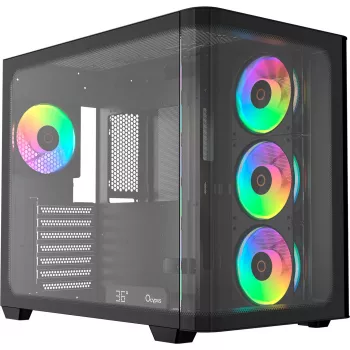 Ocypus Iota C70 Curve ARGB Digital nero case mid-tower, vetro temperato panoramico 270°