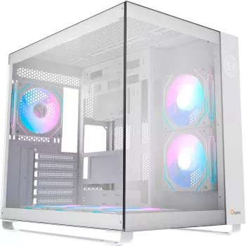 Ocypus Iota C70 ARGB case mid-tower bianco con vetro panoramico