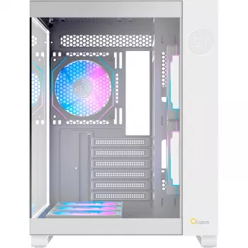 Ocypus Iota C70 ARGB case mid-tower bianco con vetro panoramico