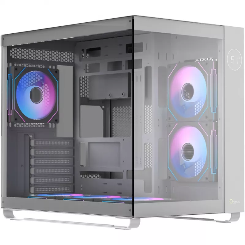 Ocypus Iota C70 ARGB case mid-tower bianco con vetro panoramico