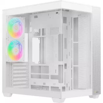 Ocypus Delta C74 ARGB case mid-tower bianco con vetro panoramico