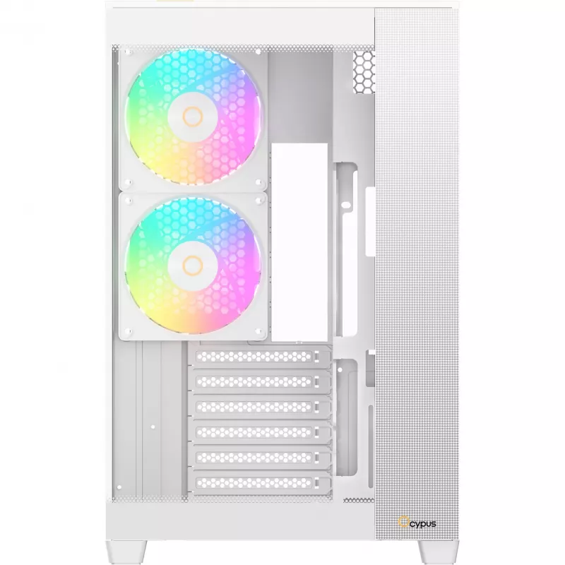 Ocypus Delta C74 ARGB case mid-tower bianco con vetro panoramico