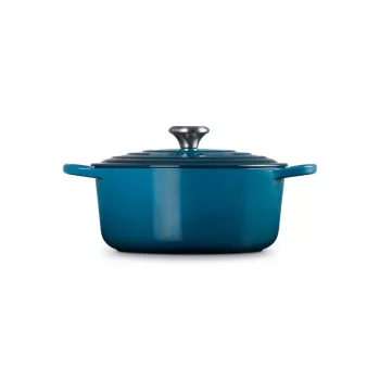 Le Creuset Signature brasiera rotonda in ghisa, 26 cm, 5,3 L, Marseille Blau