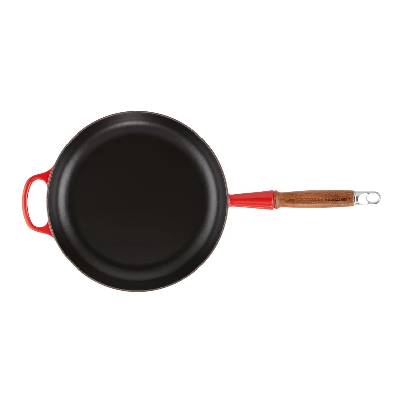 LE CREUSET Padella in ghisa con manico in legno 28 cm Rosso