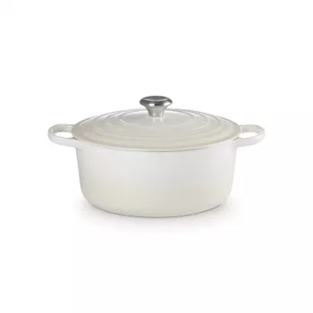 LE CREUSET Brasiera rotonda in ghisa smaltata 34cm 12L Crema