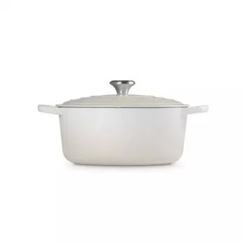 LE CREUSET Brasiera rotonda in ghisa smaltata 34cm 12L Crema