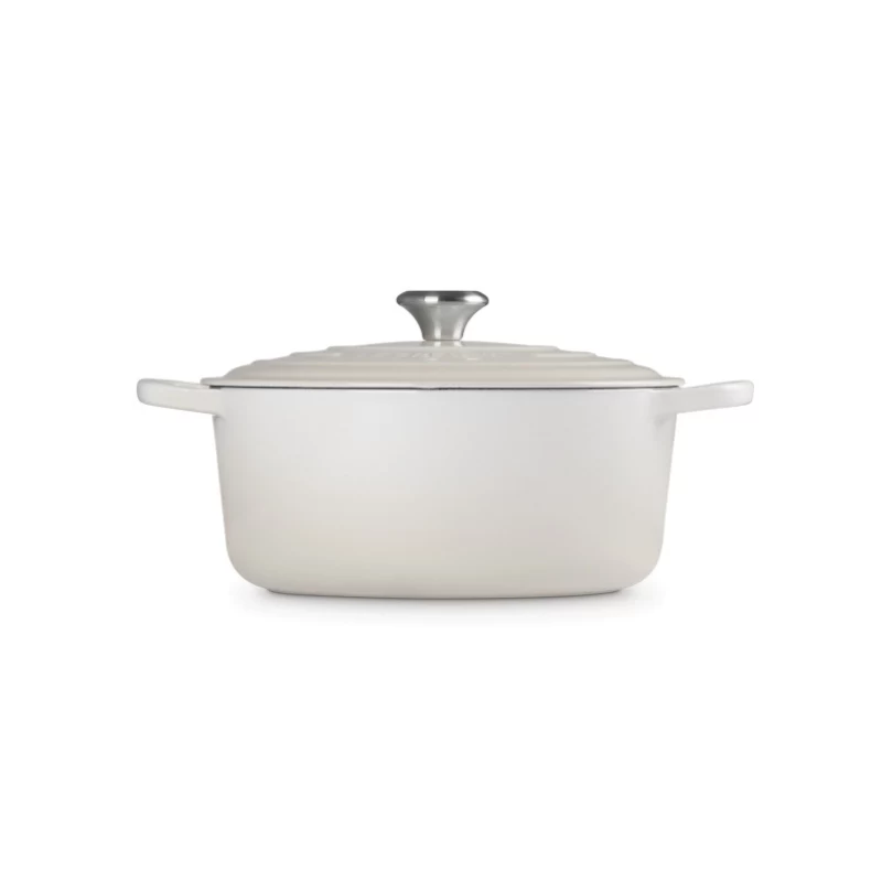 LE CREUSET Brasiera rotonda in ghisa smaltata 34cm 12L Crema