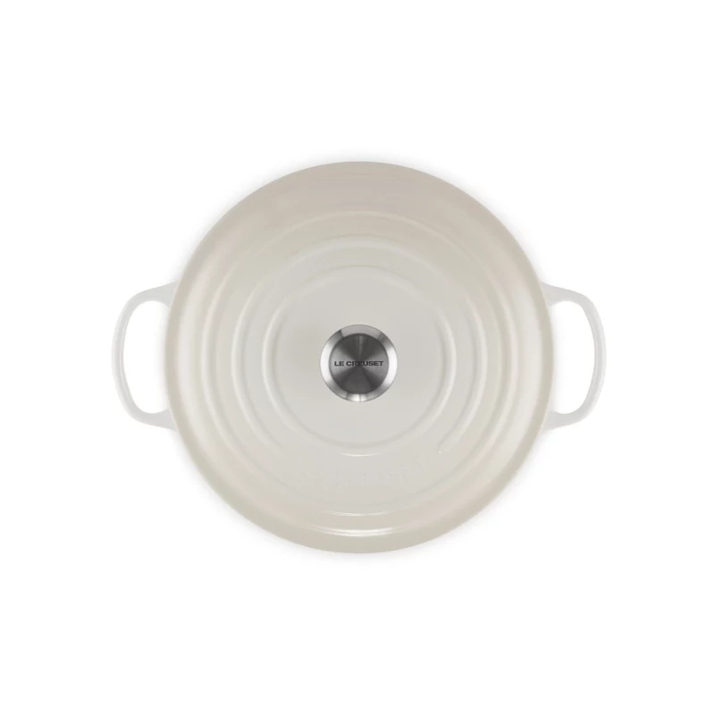 LE CREUSET Brasiera rotonda in ghisa smaltata 34cm 12L Crema