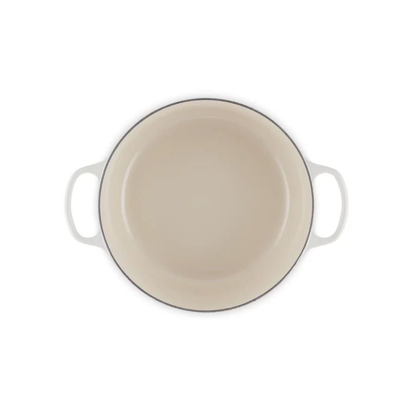 LE CREUSET Brasiera rotonda in ghisa smaltata 34cm 12L Crema