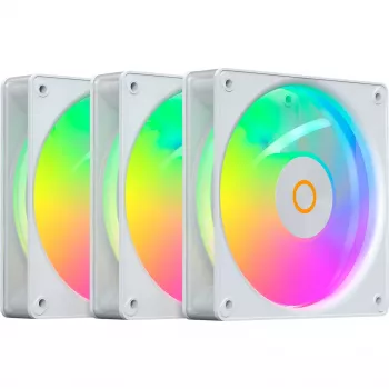 OCYPUS Gamma F12 Elite ARGB Bianco Reverse confezione da 3 ventole per case 120 mm PWM