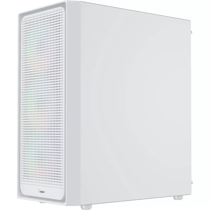 Ocypus Gamma C50 ARGB Case per PC mid-tower bianco, vetro temperato, 3 ventole ARGB