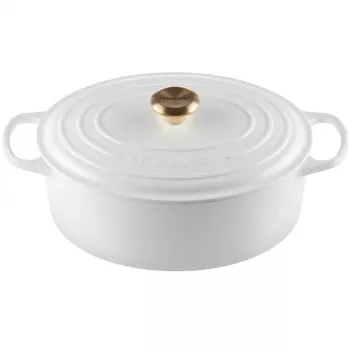 Le Creuset Brasiera in ghisa ovale 31cm / 6,3L Bianco