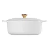 Le Creuset Brasiera in ghisa ovale 31cm / 6,3L Bianco