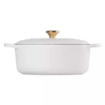 Le Creuset Brasiera in ghisa ovale 31cm / 6,3L Bianco