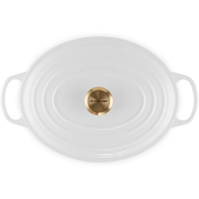 Le Creuset Brasiera in ghisa ovale 31cm / 6,3L Bianco