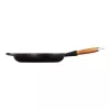 LE CREUSET Padella in ghisa con manico in legno Ø28cm Nero opaco