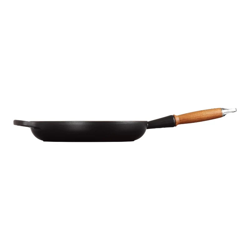 LE CREUSET Padella in ghisa con manico in legno Ø28cm Nero opaco