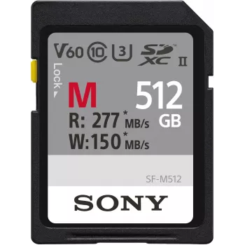 Scheda di memoria Sony M-Series SDXC 512GB UHS-II, C10, U3, V60 (SFM512.SYM)