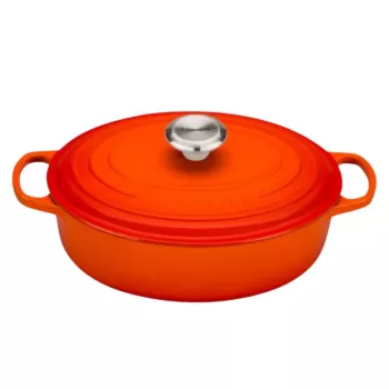 Le Creuset Brasiera in ghisa ovale 27cm 3,4L Arancione vulcano