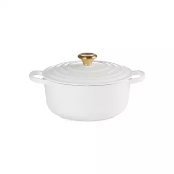 LE CREUSET pentola in ghisa rotonda 24cm 4,2L bianca