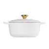 LE CREUSET pentola in ghisa rotonda 24cm 4,2L bianca