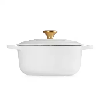 LE CREUSET pentola in ghisa rotonda 24cm 4,2L bianca