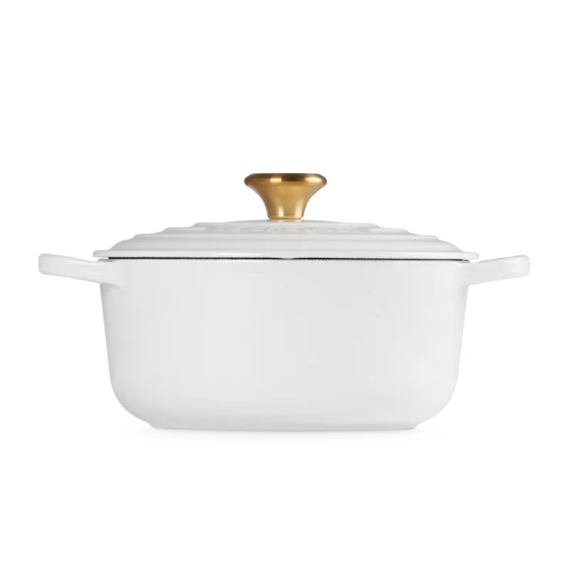 LE CREUSET pentola in ghisa rotonda 24cm 4,2L bianca