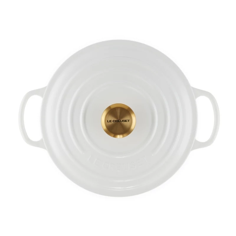 LE CREUSET pentola in ghisa rotonda 24cm 4,2L bianca