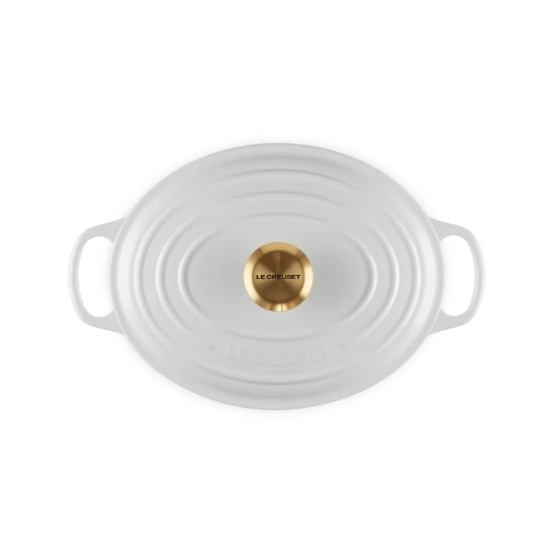 LE CREUSET Smalto ghisa brasiera ovale 27 cm 4,1 L bianco