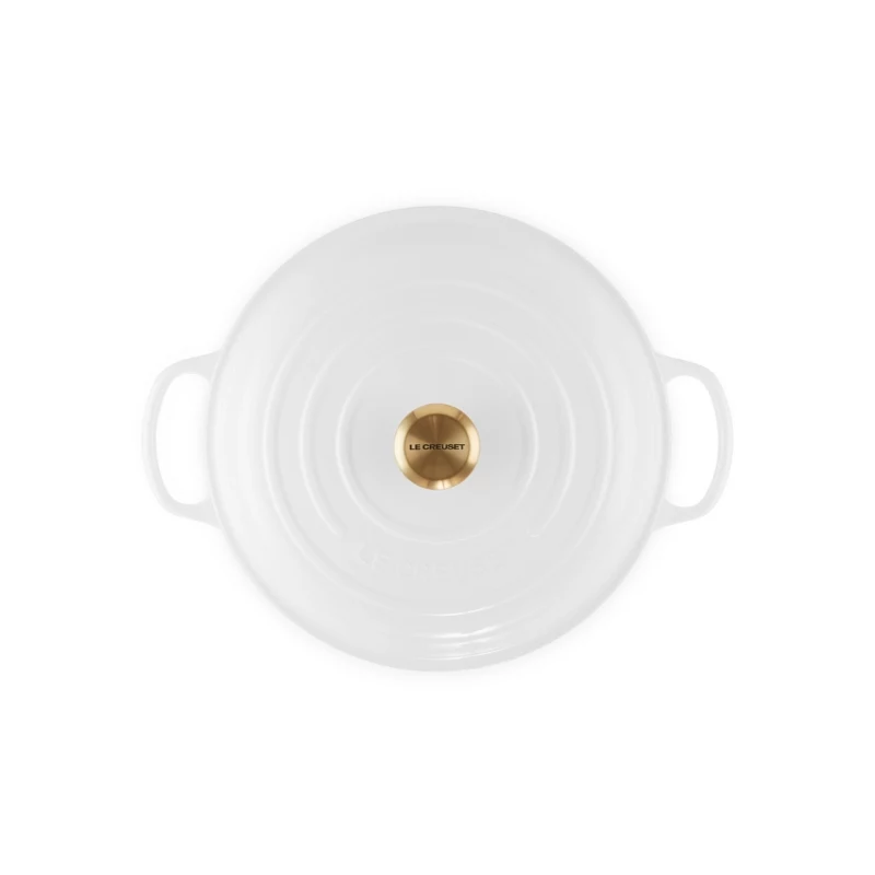 LE CREUSET brasiera piatta in ghisa 30cm 3,5L bianca