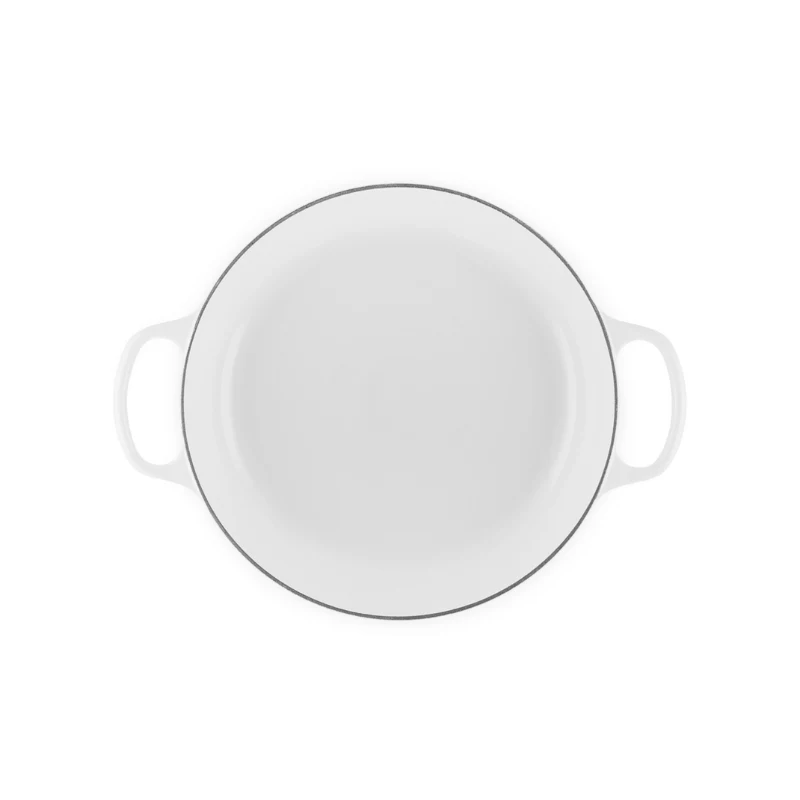 LE CREUSET brasiera piatta in ghisa 30cm 3,5L bianca