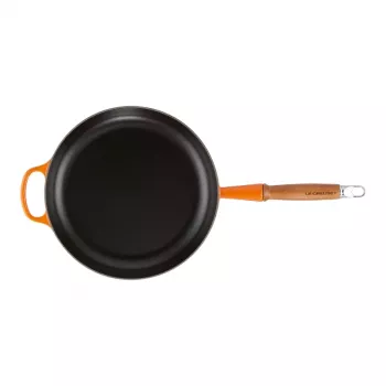 Le Creuset Padella in ghisa con manico in legno 28 cm volcanic arancione