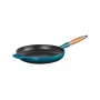 LE CREUSET Padella in ghisa con manico in legno Ø28 cm blu