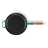 LE CREUSET Padella in ghisa con manico in legno Ø28 cm blu