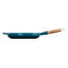LE CREUSET Padella in ghisa con manico in legno Ø28 cm blu