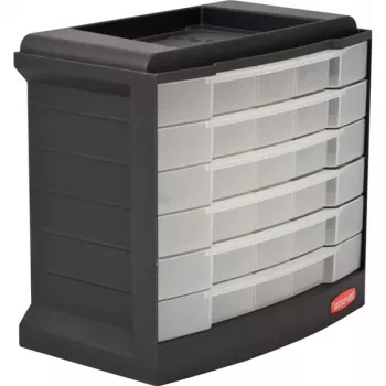 CURVER cassetta per utensili e minuteria fai da te con 6 cassetti 29x17x27 cm