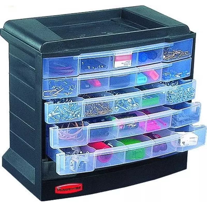 CURVER cassetta per utensili e minuteria fai da te con 6 cassetti 29x17x27 cm