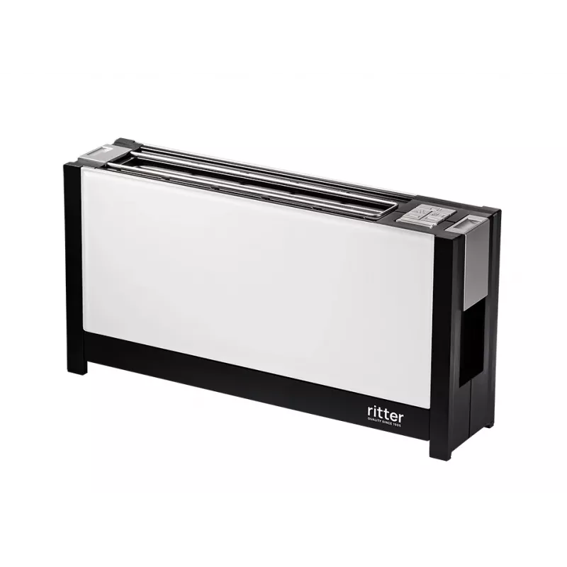 ritter volcano 5 tostapane a fessura lunga con frontali in vetro bianco