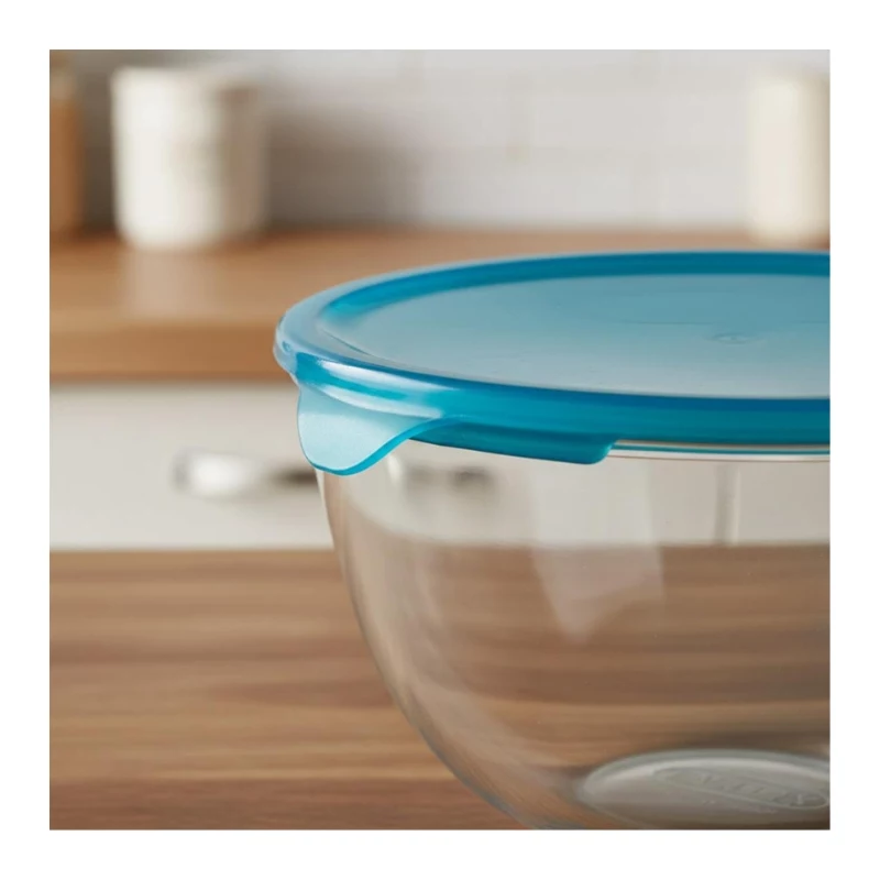 PYREX ciotola per impastare in vetro con coperchio 2,3L Ø21cm