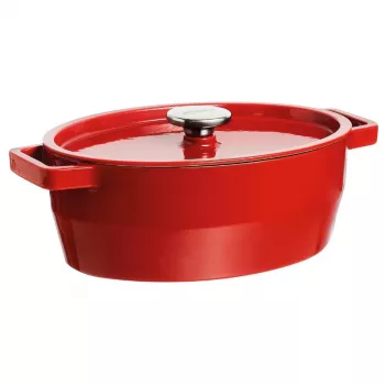 Pyrex tegame in ghisa ovale 5,8L rosso 33x25cm