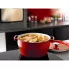Pyrex pentola in ghisa 3,6L rotonda Ø24cm rossa