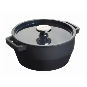 Pyrex pentola in ghisa 6,8L rotonda 28cm grigia