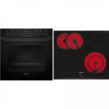 Siemens EQ212KAAB set forno da incasso con piano cottura in vetroceramica