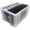 Fellowes ProStore Bonus Set 2 set di scatole contenitore, 3 pezzi, 17 L ciascuna, trasparente chiaro, PP antiurto 7731301