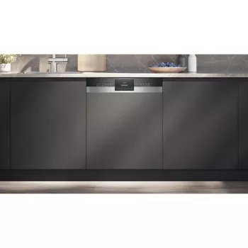 Siemens SX53ES22CE iQ300 lavastoviglie semi-integrata, 60 cm, 13 coperti, classe di efficienza energetica E, Home Connect, AquaStop, InfoLight, acciaio inox