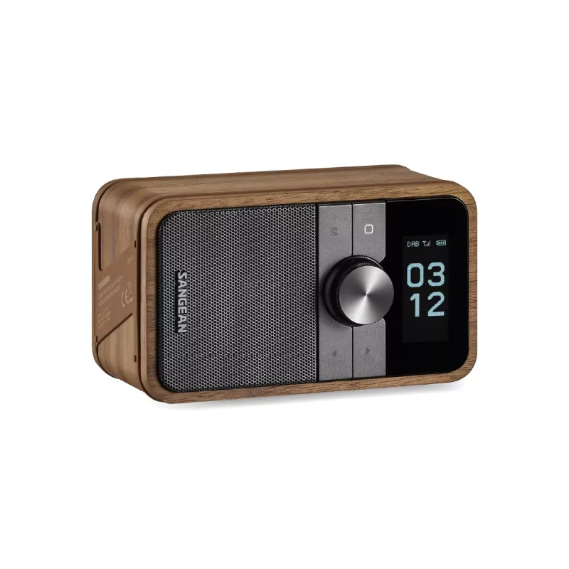 Sangean DDR-8 radio DAB+ portatile con finitura in vero legno di noce