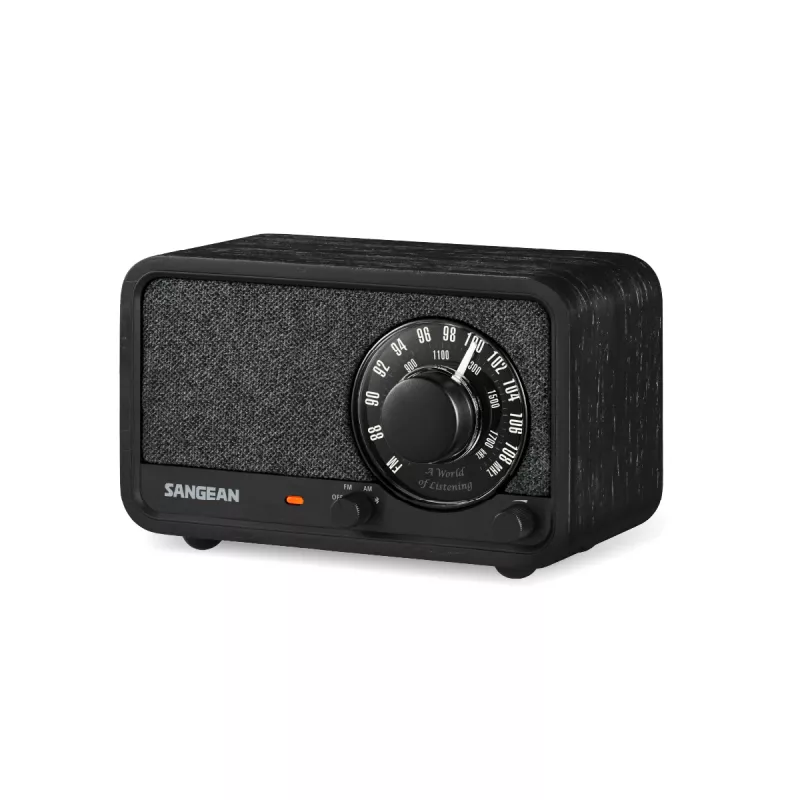 Sangean WR-8 Radio FM con cassa in legno massello, Midnight Oak