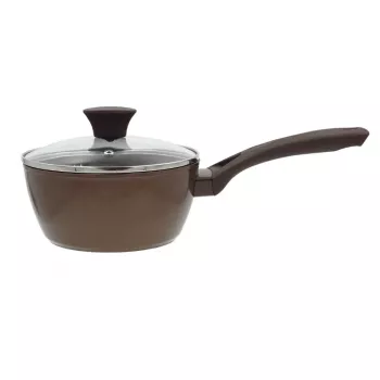 NEWILL Natura Pentola per sugo con coperchio in vetro 18 cm induzione marrone