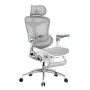 SIHOO DORO C300 Pro sedia da ufficio ergonomica in mesh con poggiapiedi, bianco